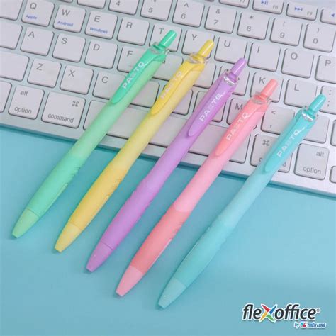 Hộp 5 bút gel bi màu Pastel Thiên Long Flexoffice Pazto FO GELB039 VN