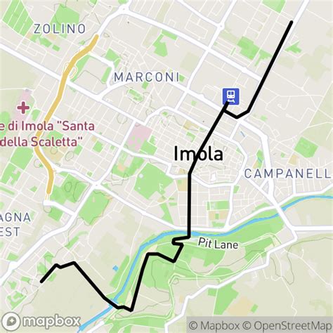 Imola Piste Ciclabili Interne In Mountain Bike Bicicletta Mappa