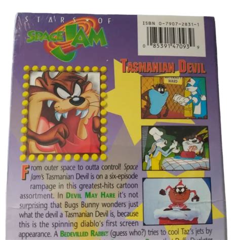 Stars Of Space Jam Tasmanian Devil Vhs New Taz Cartoons Tape