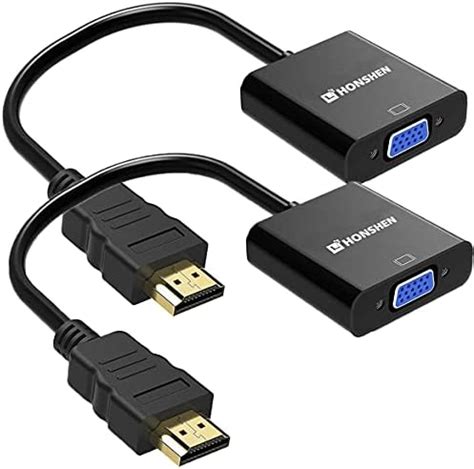 Amazon Hdmi To Vga Pack Honshen Gold Plated Hdmi Male To Vga