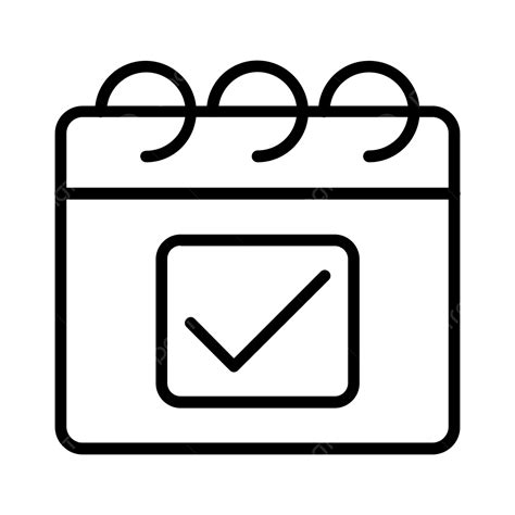 Icono De Línea De Eventos Vector Png Dibujos Cita Reserva Calendario