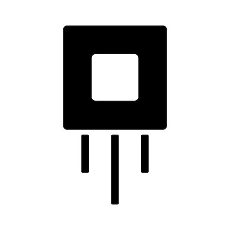 Diseño de vector de logotipo de icono de microchip Vector Premium