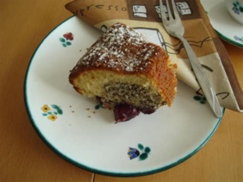 Mohn Marmorkuchen Mit Kirschen Rezept Kochbar De