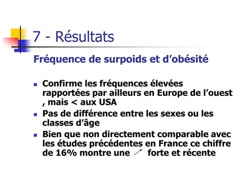 Ppt Surpoids Et Obesite Chez Les Enfants De Ans Powerpoint