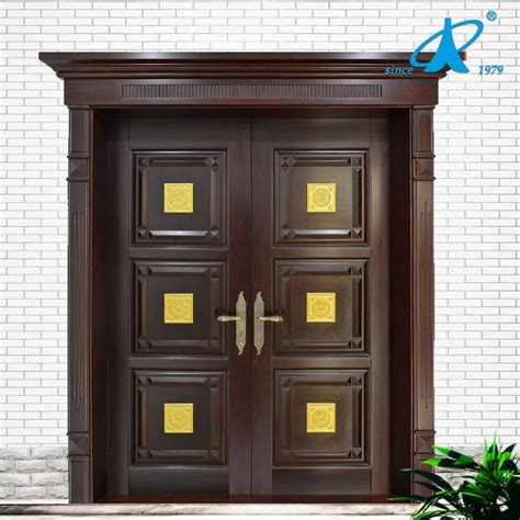 Teak Wood Modern Style Front Door Modern Double Door Design Images