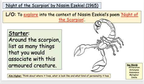 'Night of the Scorpion' Nissim Ezekiel | Teaching Resources