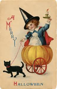 Vintage Sweet Halloween Witch Image - Darling! - The Graphics Fairy