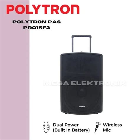 Polytron Pas Pro F Professional Speaker Portable Bluetooth Karaoke