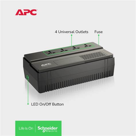 APC BV650I MSX Easy UPS Backup Battery BV 650VA Universal Outlet 230