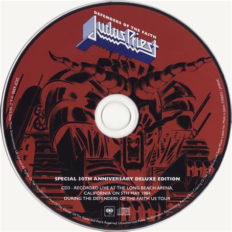 Judas Priest Defenders Of The Faith 30th Anniversary Edition Cd 3 3 Dvd Covers Cover Century