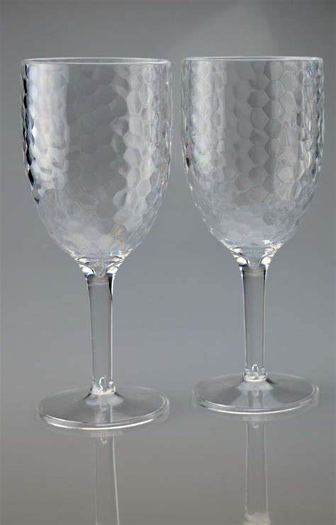 Clear High Quality Plastic Wine Glasses Goblets Pack Of 2 Or 4 Outdoor Reusable Ebay