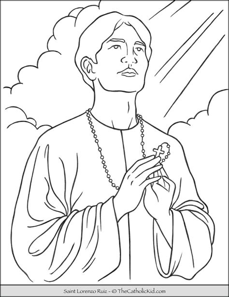 Saint Lorenzo Ruiz Coloring Page Coloring Pages Saint Lorenzo