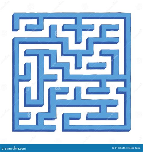 Labyrinth Vektor Abbildung Illustration Von Durcheinander 61176516