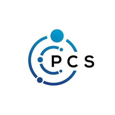 PCS Letter Technology Logo Design On White Background PCS Creative