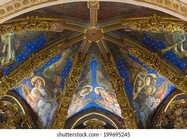 Musician Angels Renaissance Frescoes Vaulted Roof Stock Photo 199695245 ...