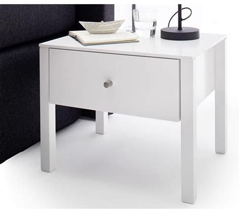 Table De Chevet Table De Nuit Coloris Blanc Brillant L X H