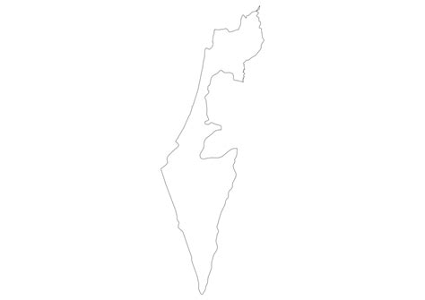 Blank Map Of Israel Svg Vector Outline Map