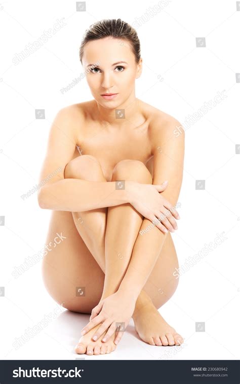 Front View Nude Woman Sitting On Stock Photo Shutterstock