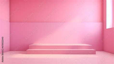 room with pink wall and floor.Elegant Pink Room Background Stock Photo ...