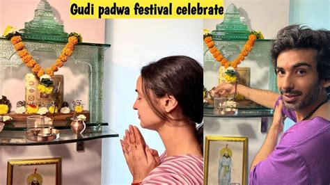 Sanaya Irani Mohit Sehgal Celebrate Gudi Padwa Festival With Cat Gus