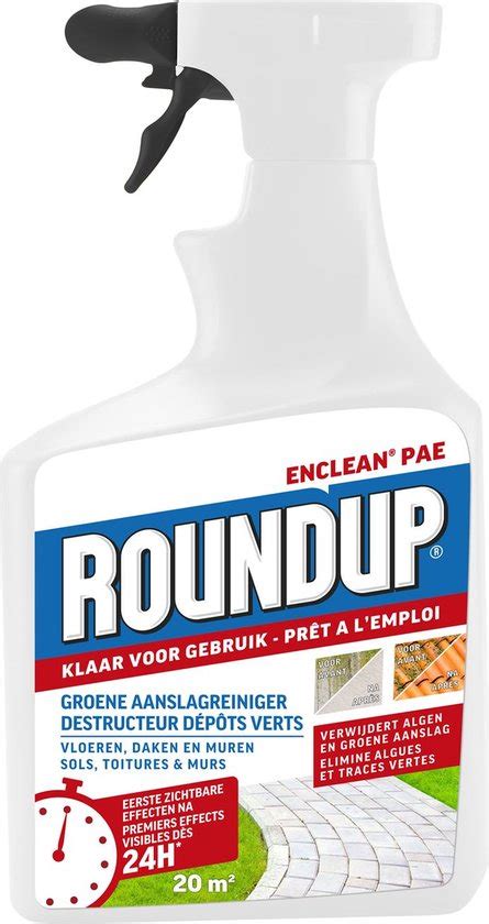 Roundup Enclean Spray 1L Groene Aanslag Algenreiniger Kant En