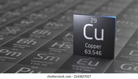 Copper Element Periodic Table Metal Mining Stock Illustration