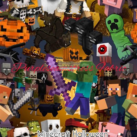 Minecraft Halloween Purpleseamstress Fabric