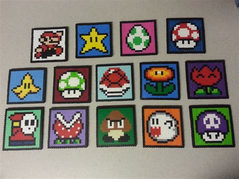 Nintendo Crafts Nintendo Perler Mario Crafts Perler Bead Mario Geek Crafts Mario Nintendo