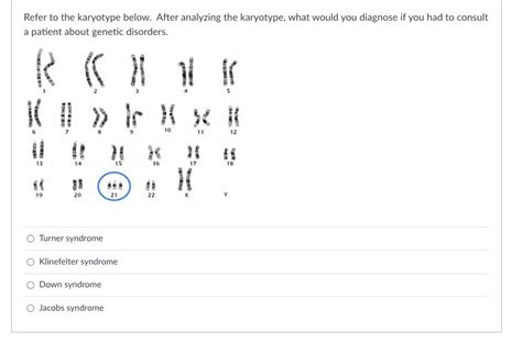 Solved Refer To The Karyotype Below After Analyzing The Chegg