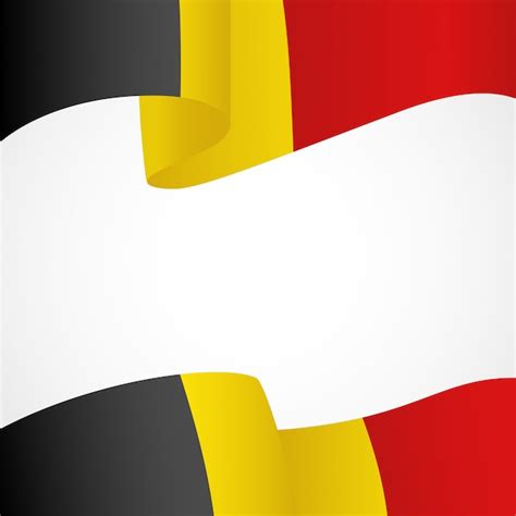 Insignia de la bandera de bélgica Vector Premium