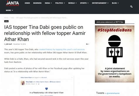 Yes! IAS Topper Tina Dabi And Athar Aamir Khan Are In Relationship ...