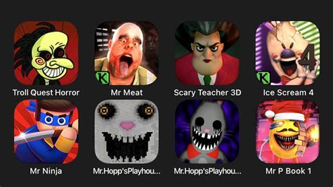 Troll Quest Horror Mr Meat Scary Teacher 3D Ice Scream 4 Mr Ninja