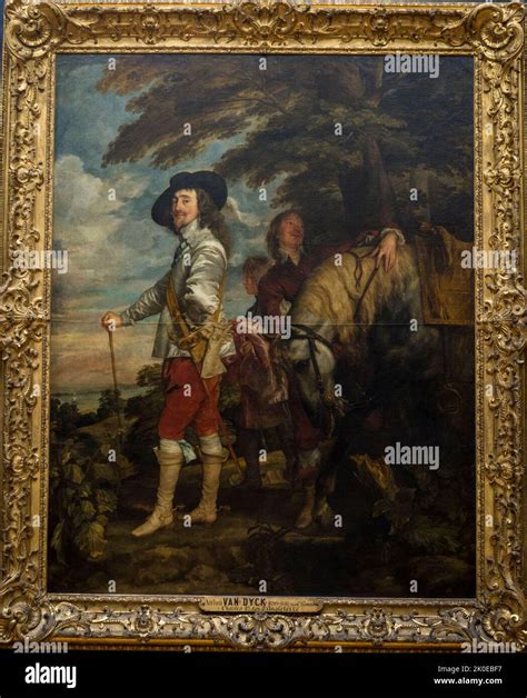 Charles I At The Hunt C 1635 Anthony Van Dyck Painting Louvre