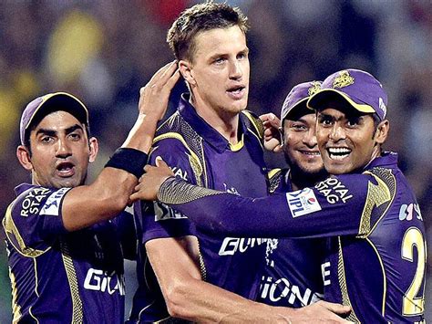 Kolkata Knight Riders Bowler Morne Morkel Celebrates - Morne Morkel Ipl ...