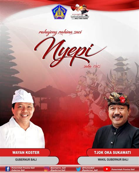 Pemerintah Propinsi Bali Mengucapkan Selamat Hari Raya Nyepi Tahun Baru