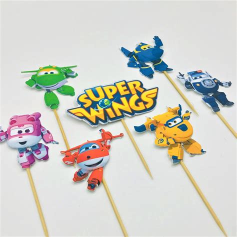 Super Wings Cupcake Toppers Super Wings Inspired Cupcake Etsy