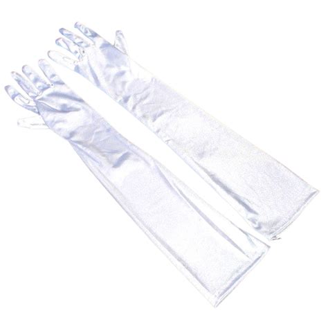 Bridal Satin Opera Gloves, Extended Over Elbow Length Wedding Dress