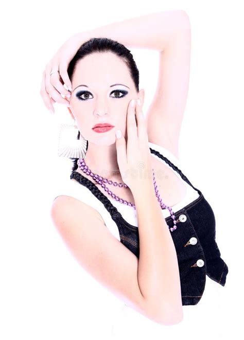 Beautiful Brunette Face Stock Image Image Of Glamour