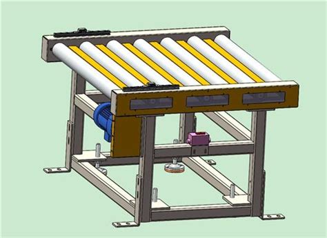 滚筒输送线3d模型下载三维模型step模型 制造云 产品模型