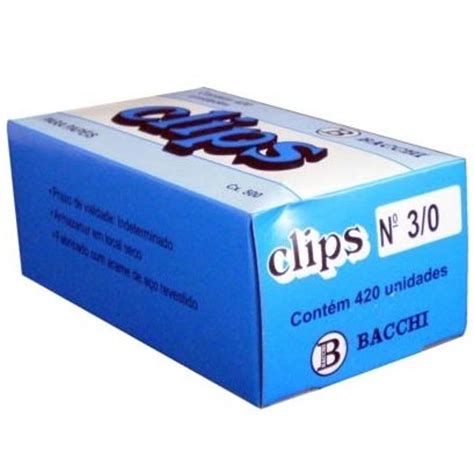 Clips Para Papel 3 0 Bacchi 500 Gramas Submarino