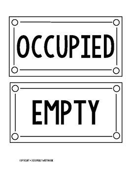 Occupied/Empty Bathroom Sign by Westbrook Workshop | TPT