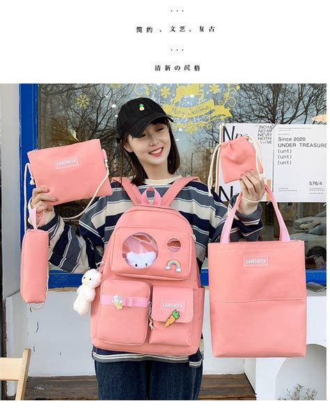 Pcs Ensemble Sacs D Cole Pour Adolescentes Filles Kawaii Femmes Sac