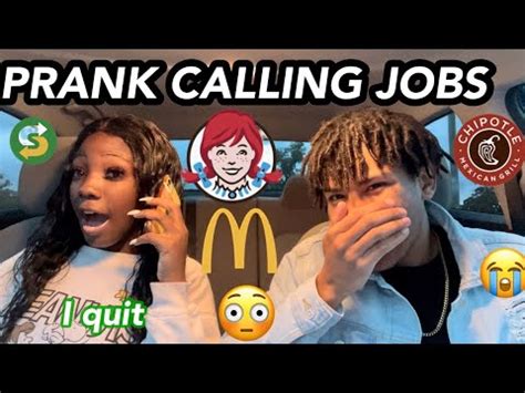 Prank Calling Fast Food Jobs We Dont Work At And Quitting Ft My Bf