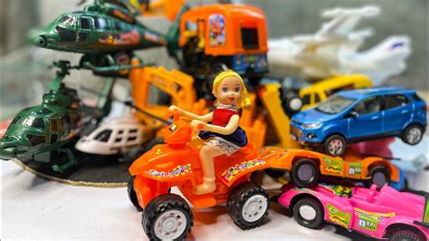 Gadi Wala Cartoon Toys Helicopter Ka Video Jcb Truck Doll Car