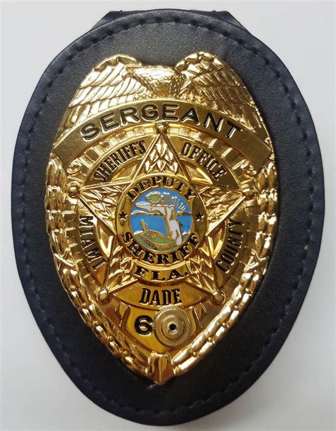 Police Memorabilia Collectables And Art Florida Dade County Sheriff All Ranks Shield Id Book