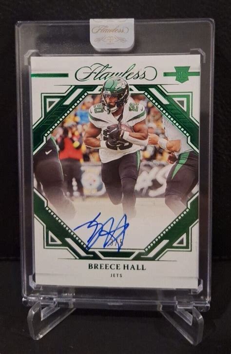 2022 Panini Flawless Rookie Frame Signatures Emerald Auto BH Breece