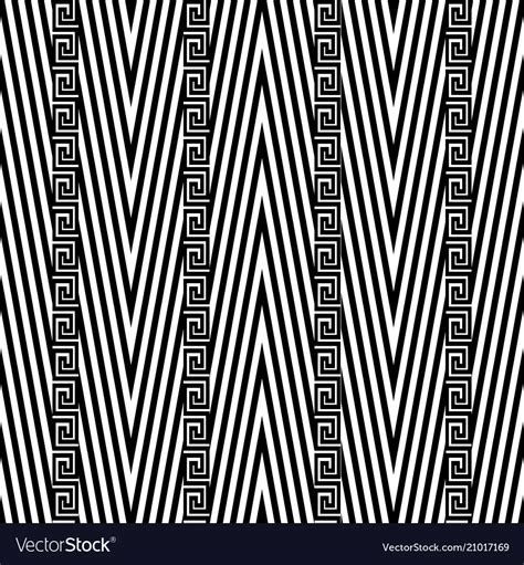 Zigzag Chevron Seamless Pattern Black Royalty Free Vector