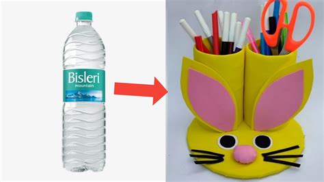 Pen Pencil Holder Best Out Of Waste From Plastic Bottle How To Make