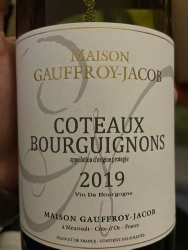 Maison Gauffroy Jacob Coteaux Bourguignons Blanc Vivino Canada