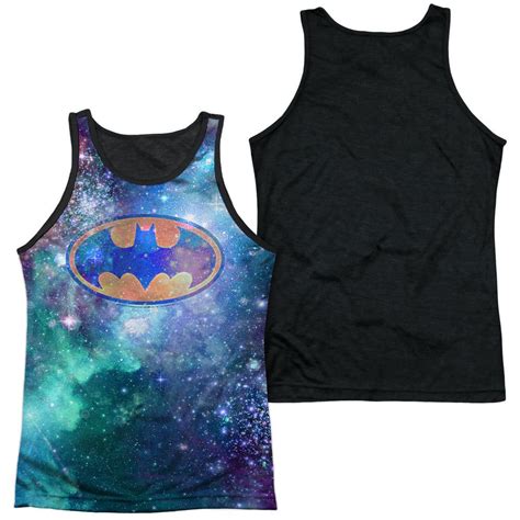 BATMAN GALAXY SYMBOL Licensed Men S Black Back Tank Top Sleeveless Tee